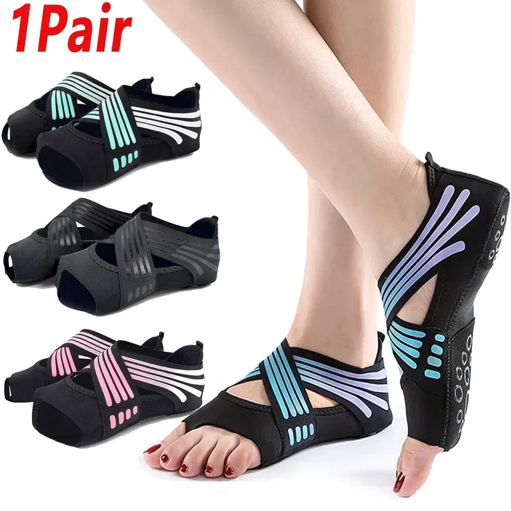Grip Sock Yoga - 1 Par de Sapatos Profissionais Antiderrapantes