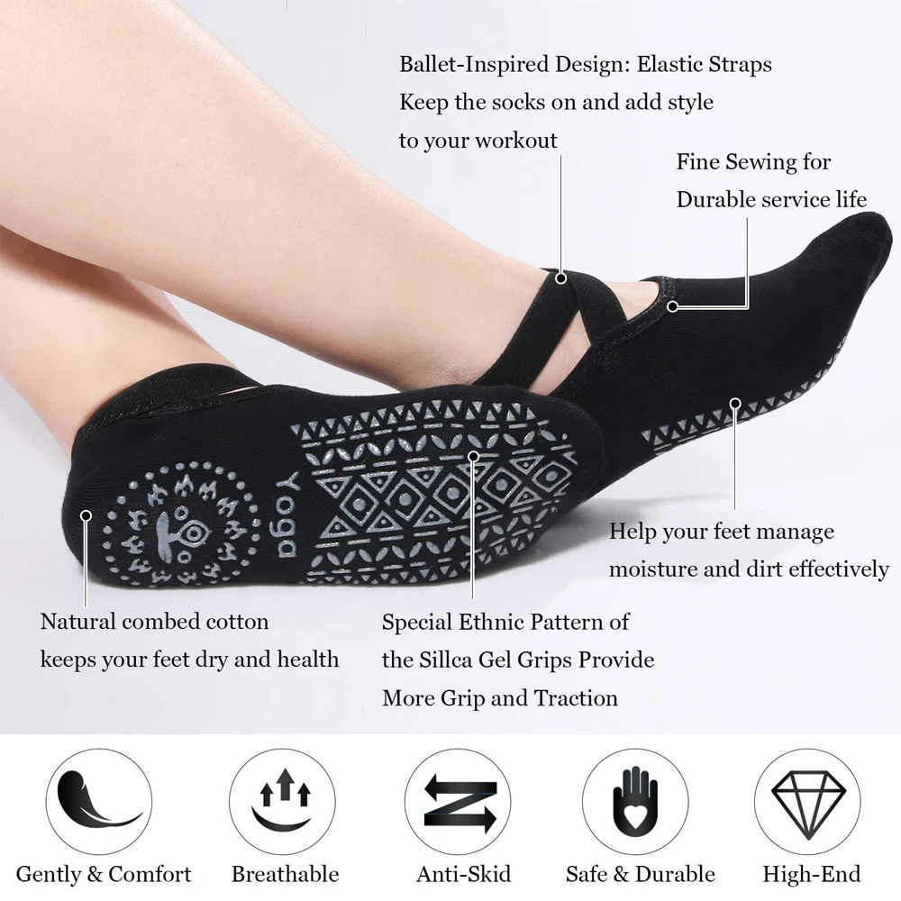 1 Par de Meias de Yoga para Mu - Grip Sock Yoga avaliação e preço
