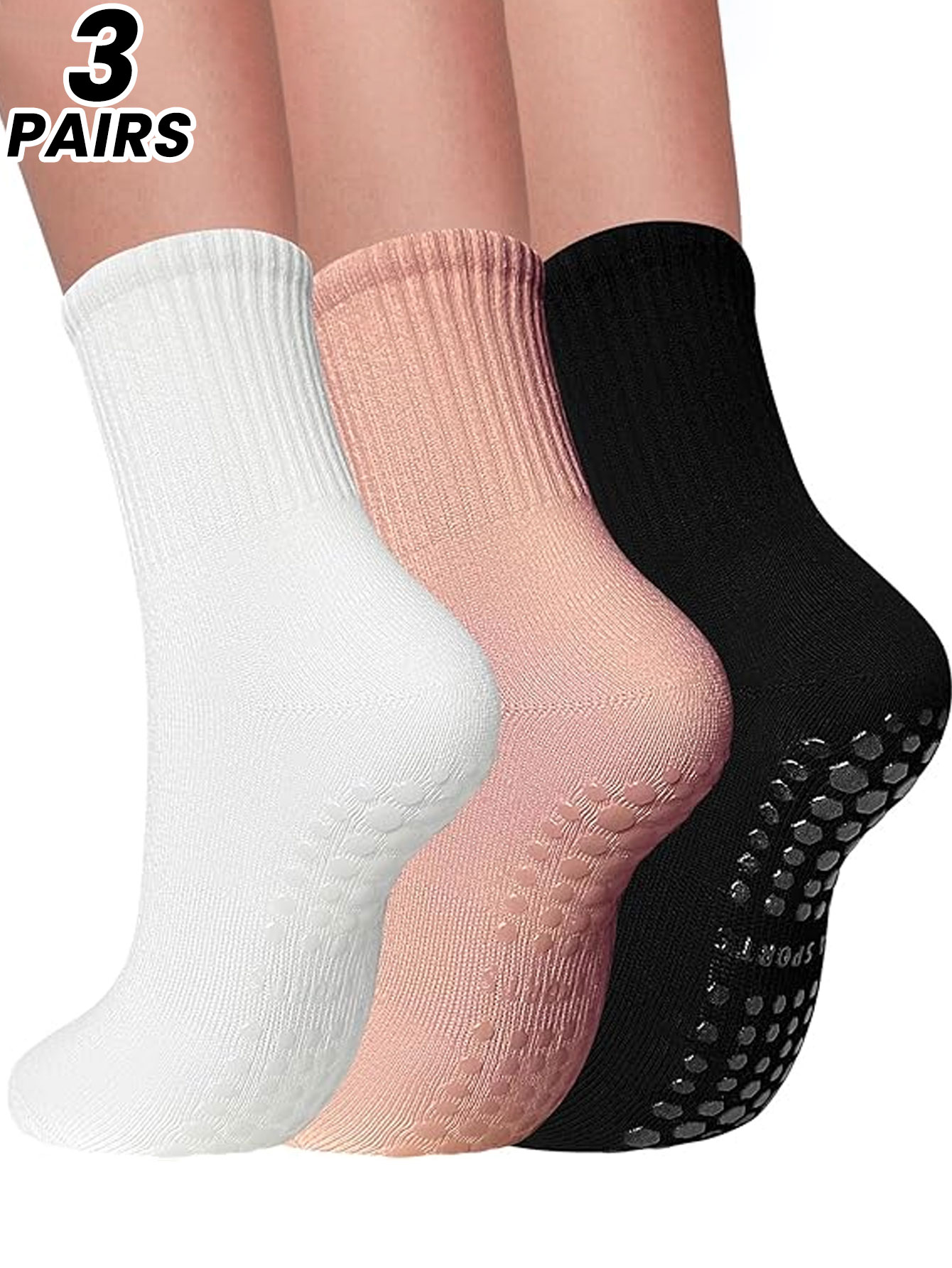 3 pares de meias de yoga profi - Grip Sock Yoga avaliação e preço